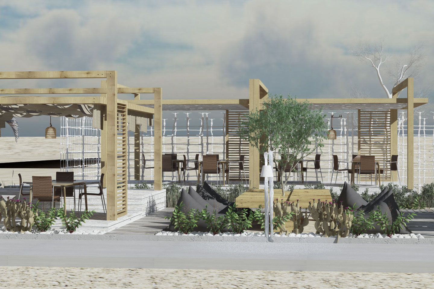 Σχεδιασμός beach bar πανοραμική